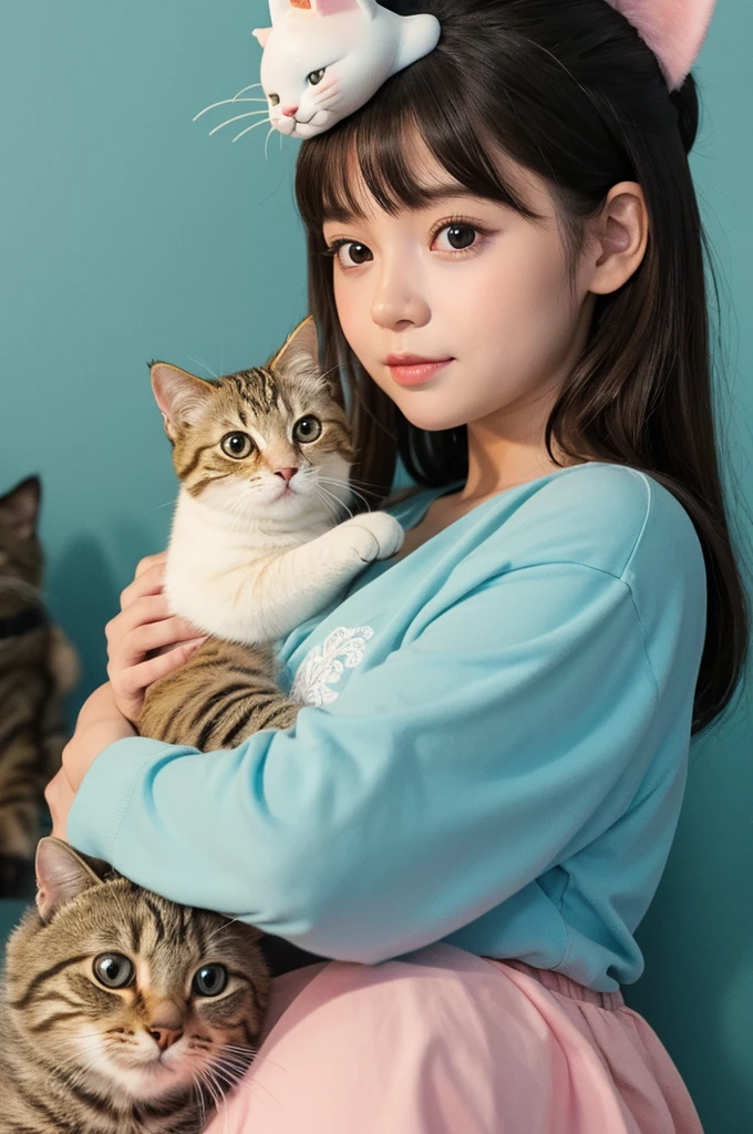 masterpiece、highest quality、cinema、(Detailed both eyes)、(cute japanese woman、bangs:1.3)、23 years old、1 girl、elegant、black hair、(auraroid photo:1.4)、Poland、