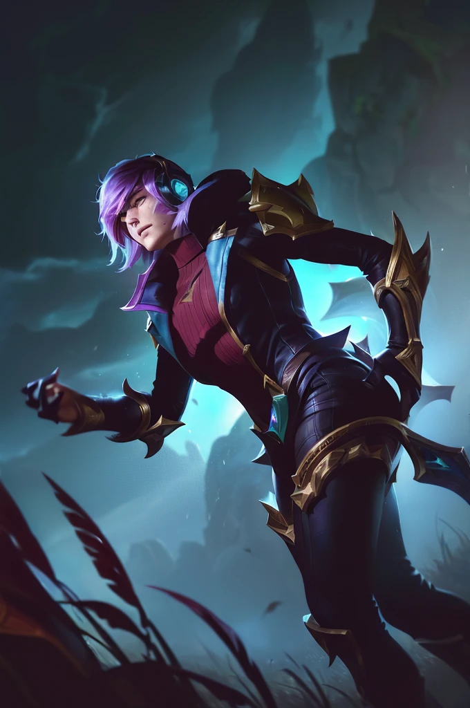 I want this character to have a single hala and look like she came out of an abyss that looks like a warrior. I don't want her to be the same as the image I give you, just similar or get ideas from what I want.