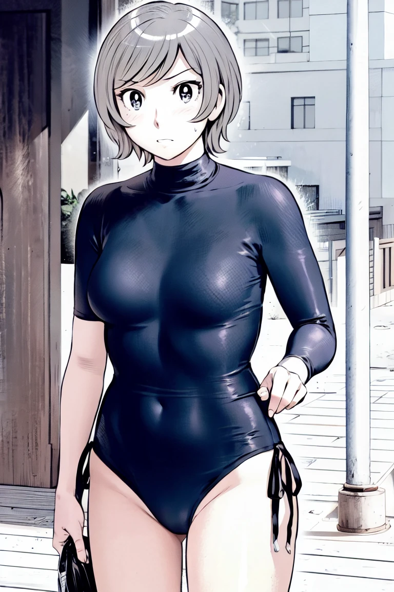 (slingshot bikini:1.2),
Blonde, (short hair:1.2),Illustration of a person、
View your viewers,, (Highest quality:1.3),One Girl, beach、Outdoor、 ground、ground、soil、blue eyeicro Bikini、(masterpiece、Highest quality)、Highest quality, Ultra-high resolution, (((masterpiece))), alone, Large breasts、One Girl, Front view、Embarrassed face、Bronze colored hair、((short hair))、Stand up straight、Cowboy Shot