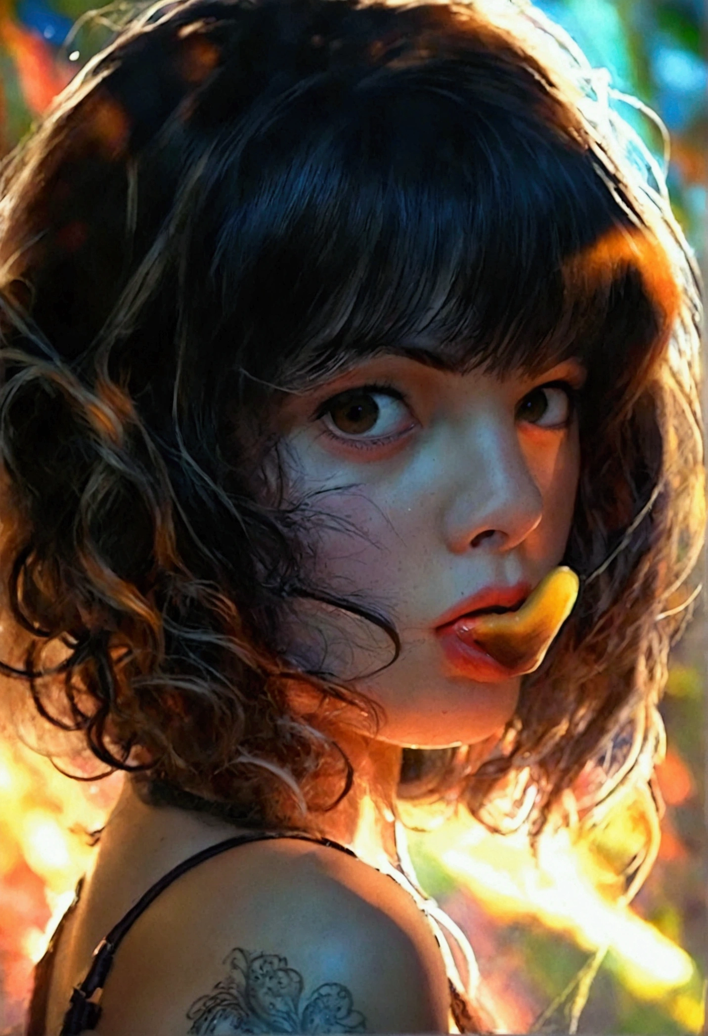 Femme e girl sexy qui suce une bite