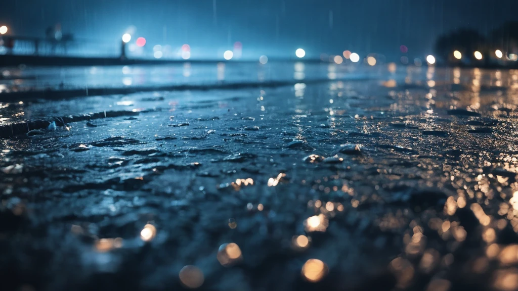 Rain drops night beautiful dark