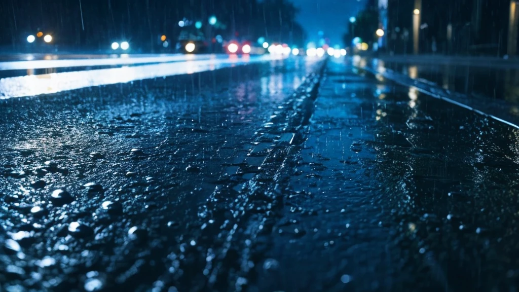 Rain drops　night　beautiful　dark