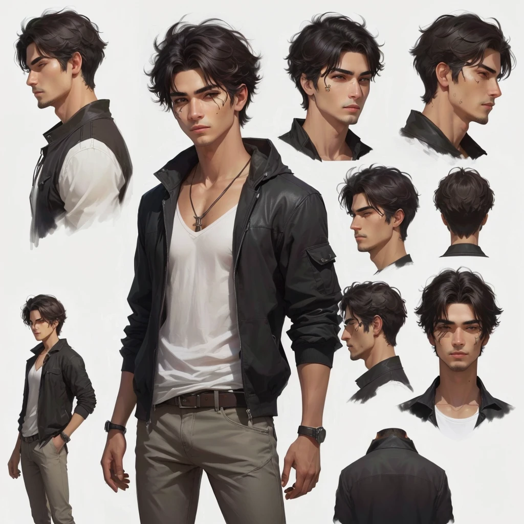 do the same character but closer, taking more of the area around his face and eyes