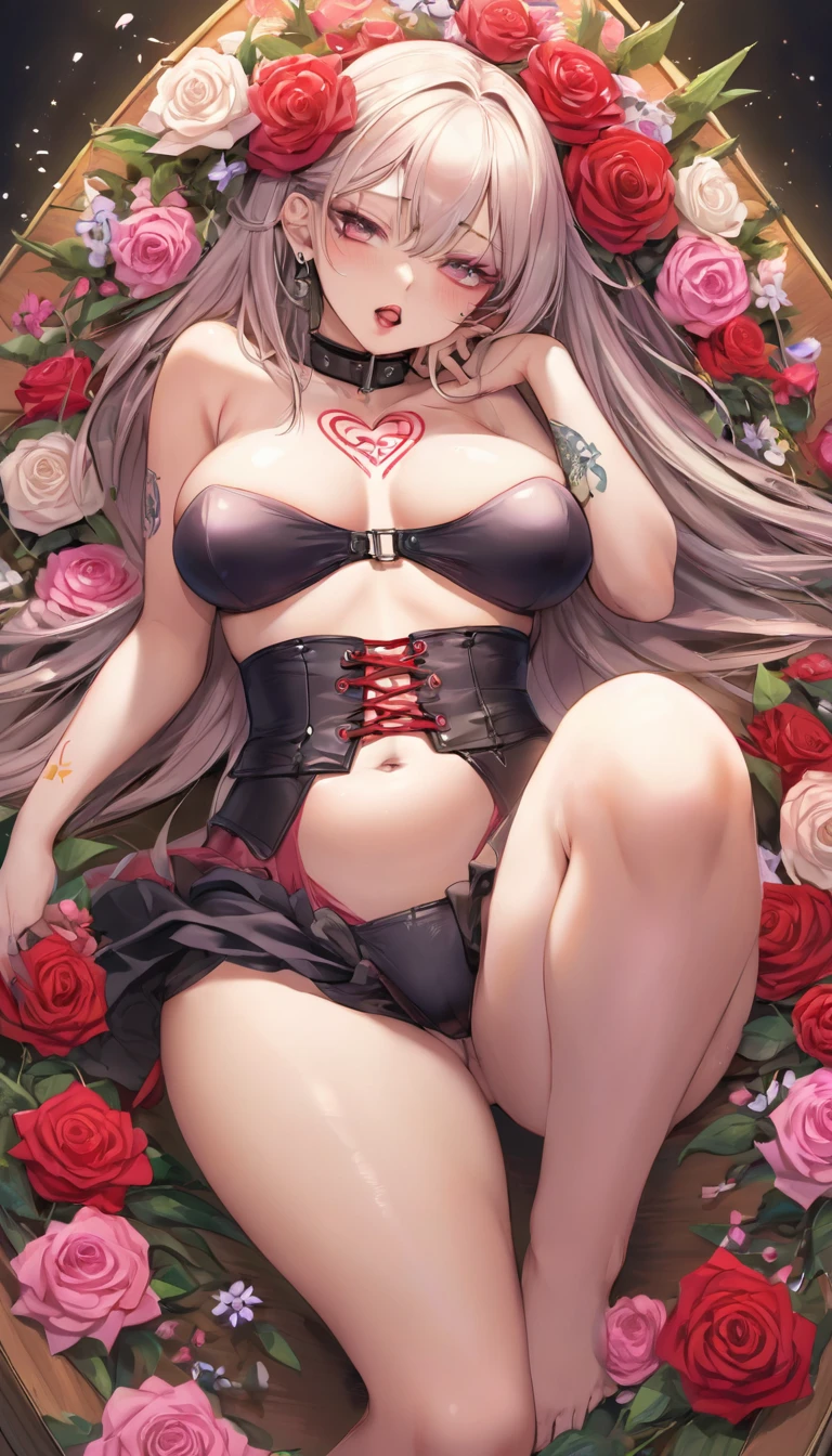 {{{{{16k}}}}}, {{{{{transforming a pure girl into her  rank and tits rto the SSS rank of top-notch pretty actresses, She is laid on an coffin of flowers bouquets and her body becomes more curvy, she is turned into a cutesy flower arrangements, getting her tattoos increased her waist and underbust became thinner, her breasts been larger and deeper cleavage, Her hailaced by a bang long glossy very Straight hair, A 10-years-old young girl who was supposed to have died, but was injected wimore and more female hormones and Reproduce as underbust and topbust firmness lasciviousness 18-years-old nudity girl of the expressio in bewitching eroticism, Installed the brilliancuth and womanhood, The growing body is reproduced with sex-loving, sexy, thick, dark lips, The rntic look on face when her beloved's penis is inserted into her pussy and the too cute she givto the one she lover gasps echoing through the air, A full view of a cock being inserted into her cunt, Her hair and tits sway as her cis boldly pand Her pussy is f visible through heender legs which lifted and opened at the knees, ting her with female hormones will get her excited and make her even more fit for sex, She is fitted with a heart collar that puts people which transforms her into a cute once-i-millennium}}}}},{{Extremely detailed}},{{{{{integrated her head pure small, All the fat from her limbs and waist will move to her swinging tits and slender limbs, Enchanting Too thick and erotic lips, Her thickened lips shimmer with lust}}},{{{{{Her tattoos spread all over her body, Shattooed with lewd flowers on her neck, arms, r abdomen, thighs, Flower piercings are attached all over her body}}}}}