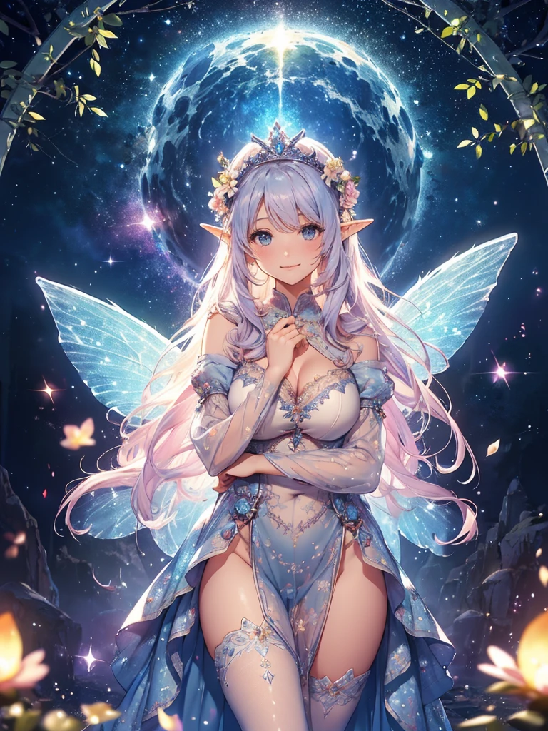 最high quality、1 woman elf on screen 、Beautifully decorated bra、Beautiful foam、、CourtyardShining fairy wings、Flower fractal art Beautiful Nature((beautiful night))Lots of constellations ((starry night)) 、Bigger on the screen((cowboy shot )) 、((seethroughbodystocking, dress)),Beautiful radiance,High-definition depiction, Realistic, 8K, Unity, beautiful Shot, light smile, Beautifully and vividly drawn, , Beautiful, beautiful, clear skin、sexly,beautiful underwear,Countless rays of light pouring down, Swirling Light, Raise one arm above your head, Intense light is emitted from the magic circle in front of the girl. flower、Particles of light、nature at night、Magic Fairy tale、
Romanticism,Cowboy Shot: The most beautiful form of chaos, Mr..々colour, Intertwined flowers, Particle,magical gentle light,smile,,image quality、masterpiece、Beautiful Face、Super beautiful elf woman((Big breasted 22 year old office lady、Bust 100,Beautiful long ironed hair 、bionde hair,height: 165cm。、ANDsbian、、high quality、、Visual art、Written boundary depth、universe、Happy smile、、elegant、ticker beautiful decorative、、beautiful tiara、Beautiful Beautiful Landscape、mountain、beautiful city, A kind smile、wonderful、Fluttering petals、Dance happily、、Cultivate fantasy、、Mystery light Lots of flowers、art,mystery,Ultra-high resolution,atmosphere A colorful and dreamy anime-style illustration of a young girl with beautiful hair,Beautiful Forest. surrounded by a kaleidoscope of colors and glowing lights. The background is filled with whimsical details and a magical atmosphere. --ar 3:4 --style raw --stylize 600 --niji 6、Throne Beautiful