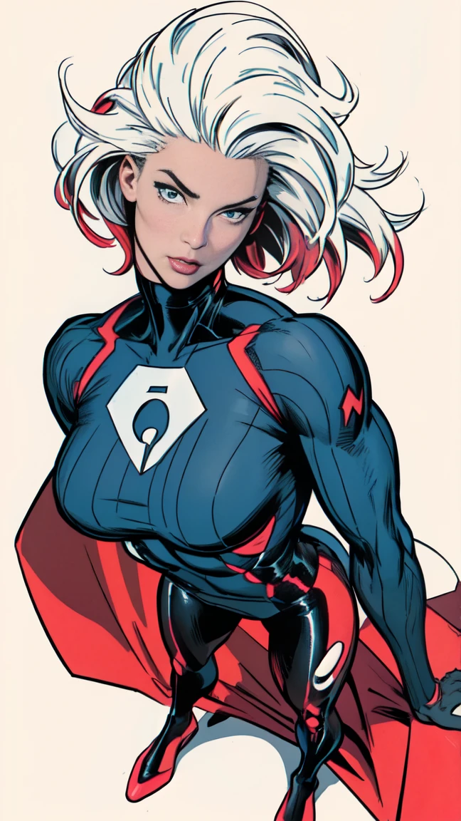 (((photo by full body))) work of art,Extremely beautiful woman,Excellent sense,(((perfect very white background))),American comics,(((The Perfect Woman))),(((a person))),Colorful,Upper body perfect highly detailed,highly detailed face,near future,SF,Provocative attitude,