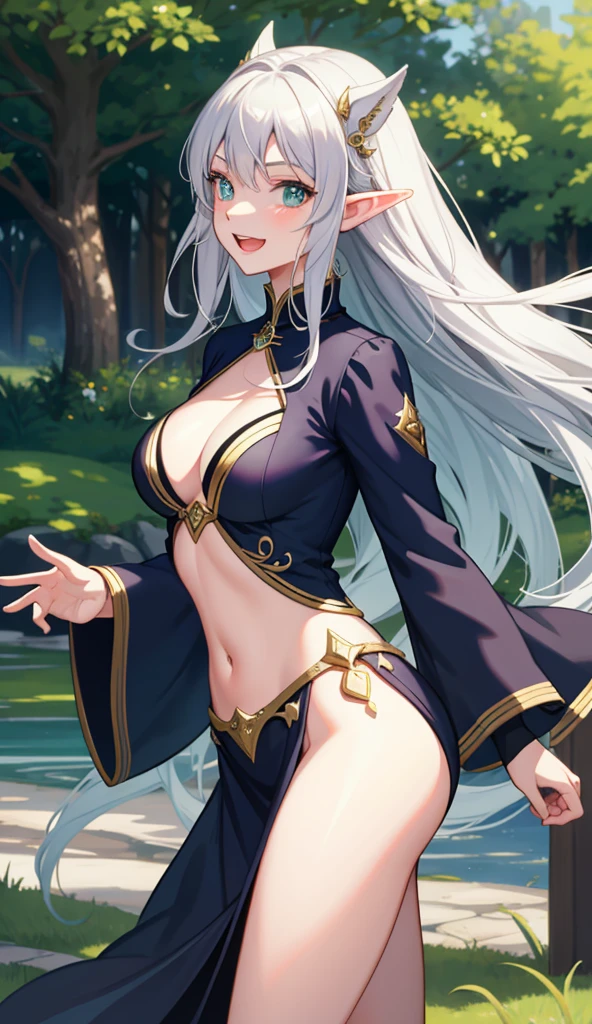 insanely detailed, absurdres, ultra-highres, ultra-detailed, best quality,
1girl, solo, nice hands, perfect hands
BREAK
elf girl, (sorcerer outfit), (nsfw:-1.5), (navel:-1)
BREAK
happy smile, laugh, open mouth
BREAK
from side,
standing, cowboy shot, looking at viewer
BREAK
slender, kawaii, perfect symmetrical face, ultra cute girl, ultra cute face, ultra detailed eyes, ultra detailed hair, ultra cute, ultra beautiful
BREAK
fantasy world, garden of castle, depth of field, ultra detailed background,
BREAK
silver hair, elf ear, green eyes
