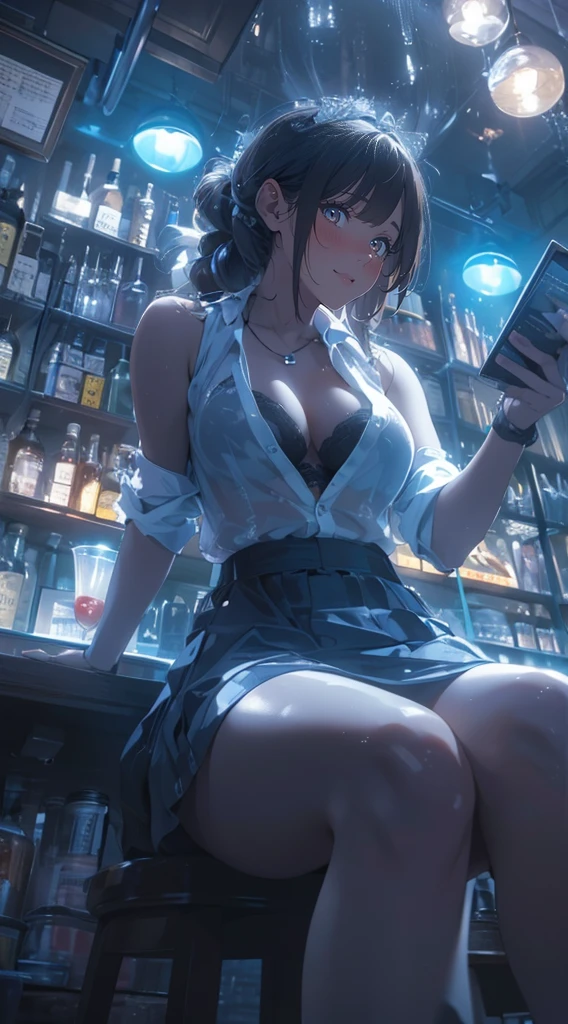 (masterpiece), (best quality), (ultra-detailed), (best illustration), (best shadow), (absurdres), Female, 25 years old, looking at viewer, steam, shy, nose blush, nsfw, medium breasts, nude, o-face, climax, light smile,