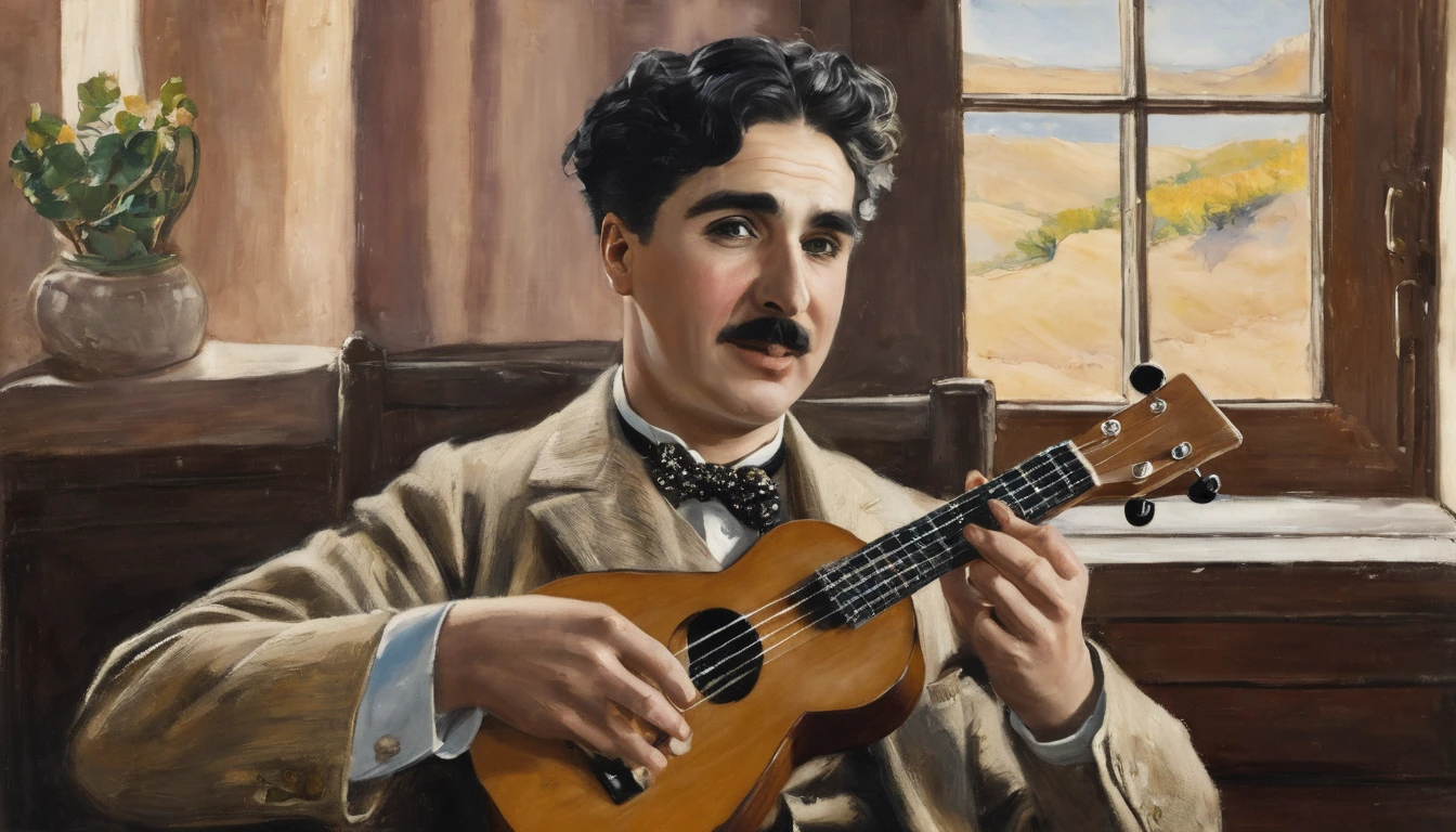 gquality, botero, <lora:botero-10:1> multiple boys, playing instrument, cat
