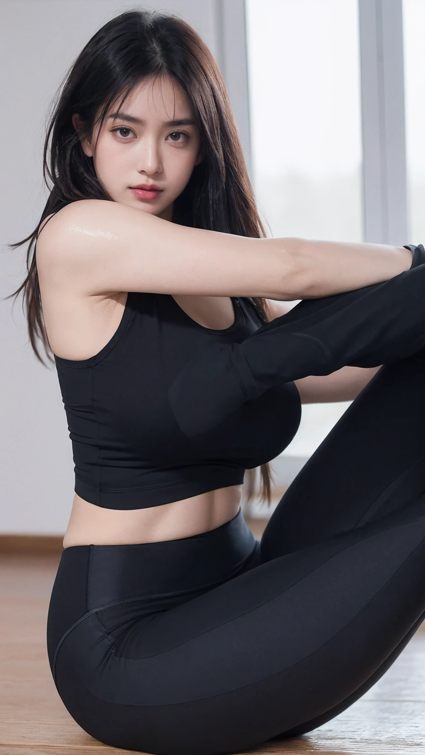 score_9, score_8_consolation, score_7_consolation, break,
1 woman,random yoga clothes, yoga leggings, focus on butt, Spread your legs, Yoga posture, whole body ,wet skin, simple studio, model pose