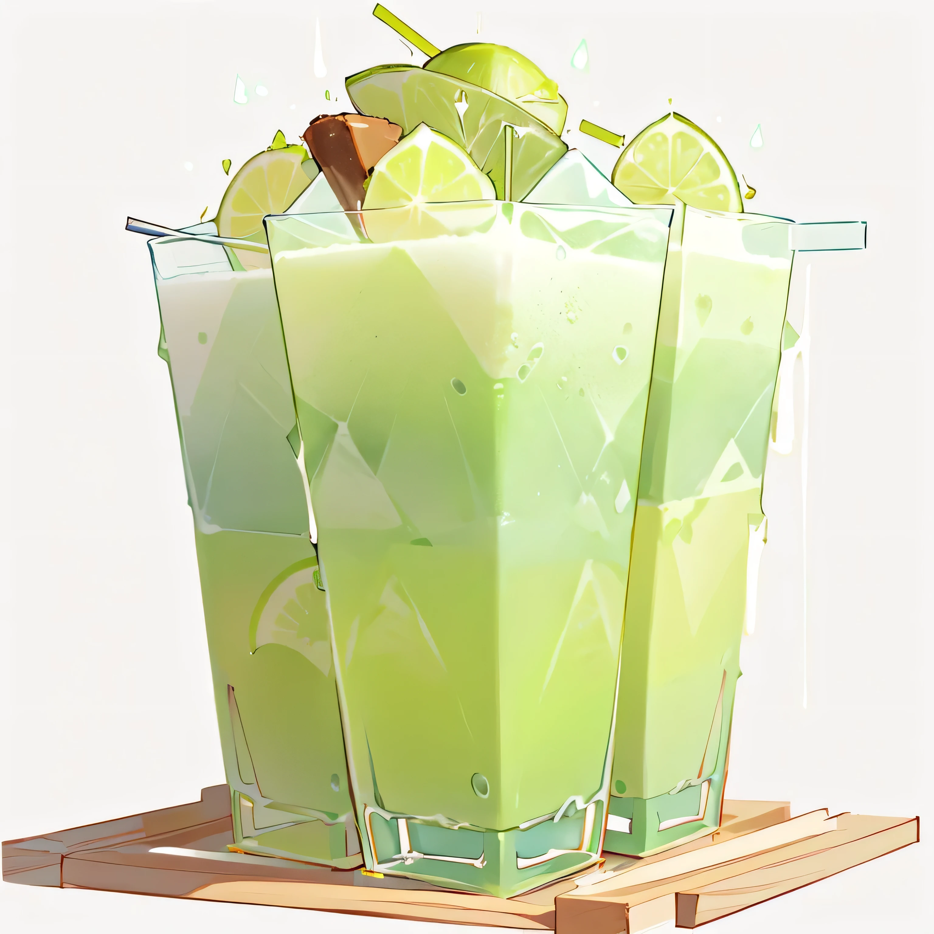 (Ice cubes:5),Green Drinks, Ice cubes,Iced milk tea,Join Ice cubes,Colored milk tea, Loputin and Matcha, 🍸🍋, Avocado Dream, 2506921471, cold drink, 3580780586, full of greenish liquid, 2995599206