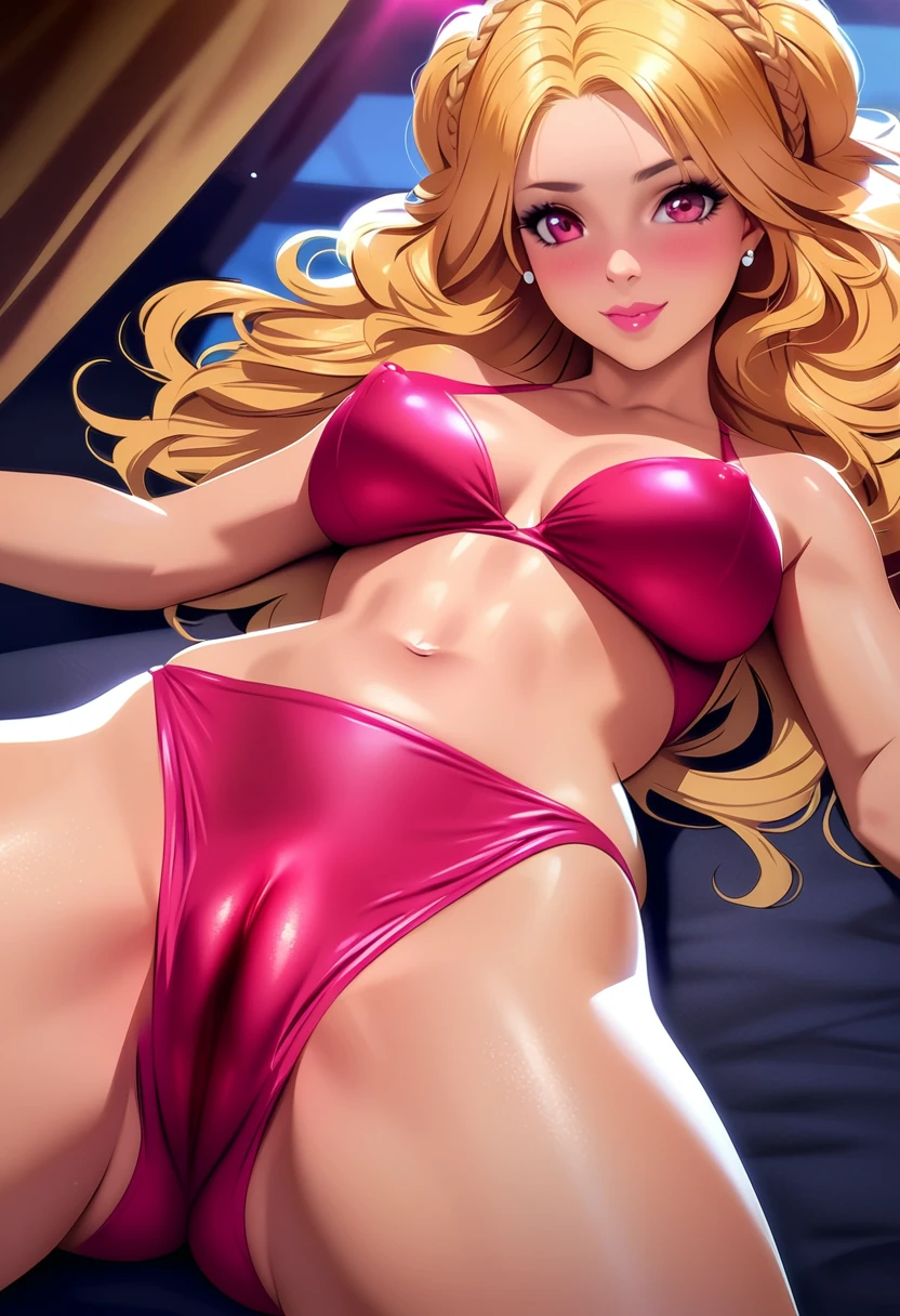 una chica de pelo rojo, se ve muy tierna, sus pechos son grandes, ella tiene un cameltoe marcado, cameltoe, camel toe, beautiful eyes, realistic, vivid colors, dramatic lighting, cinematic composition, photorealistic, 8k, high quality, masterpiece