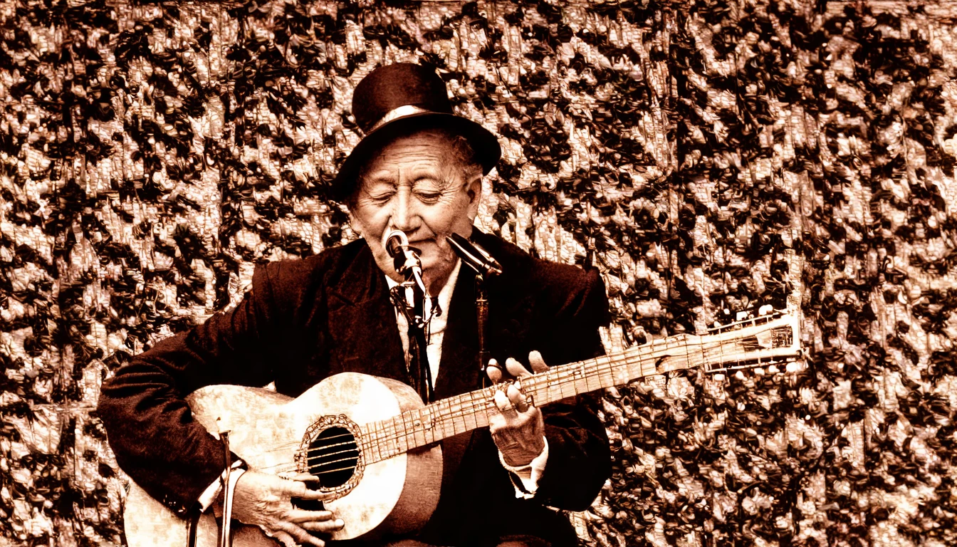 1966; John Lennon ( Sgt. Peppers) tocando Ukulelê, by Genevieve Naylor