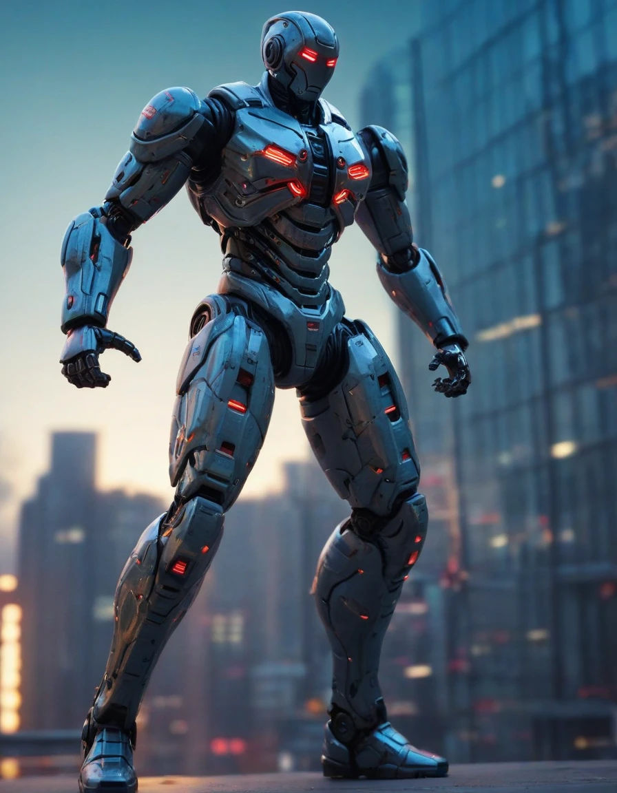AdamSmasher1024, a robot, full body, fighting pose, cyberpunk background,  highly detailed, photography, ultra sharp, film, bokeh, professional, 64k    