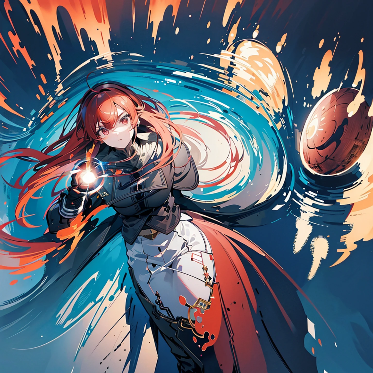Create an ultra-detailed, best quality, high-resolution masterpiece depicting an umbral elemental with an anime girl figure seeping with red energy perfect shadows, high quality shading, photorealistic, Eris