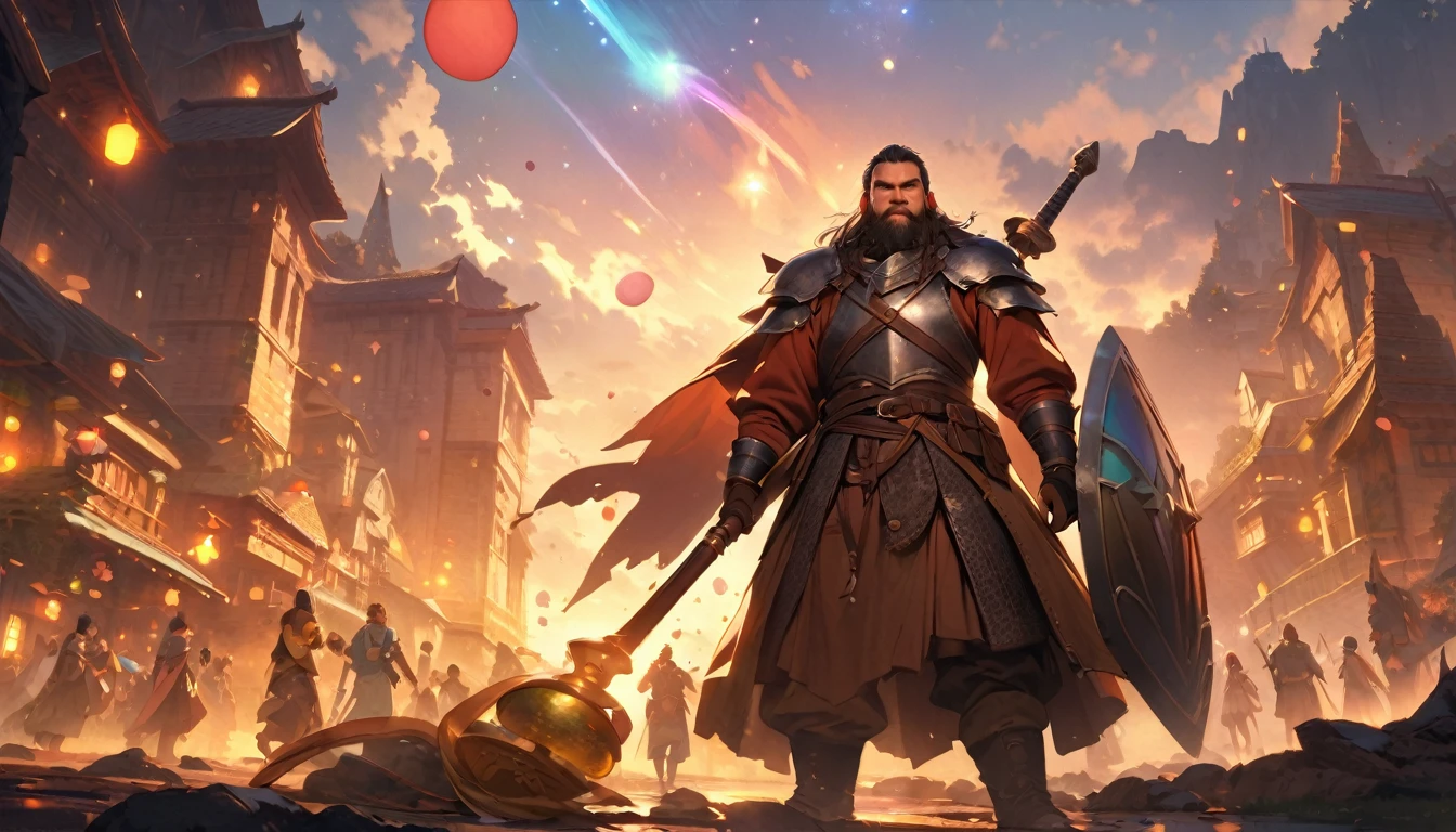 (masterpiece:1.4), (Highest quality:1.4), Very detailed, Complex, Very detailed, shape,Soft lighting, Scenic, More than one personで走り出そうとしている, Hopeful Face, smile, More than one person, Mixed gender, a group of adventurers, character from RPG games, (character: human, Fairy, Fairy, Dwarf, The Hobbit), (exterior: Swordsman Style, Shaman Style, Monk Style, Magician style), (belongings: Long sword, dagger, Holy Staff, Magic wand, shield, metal armor, Leather Armor), Perfectly accurate anatomical shape、All limbs intact、Perfect full finger, Colorful characters, A landscape colored in earth tones, Huge, Majestic, Running towards tomorrow々, Uplifting expressions, みんなのsmileが素晴らしい.