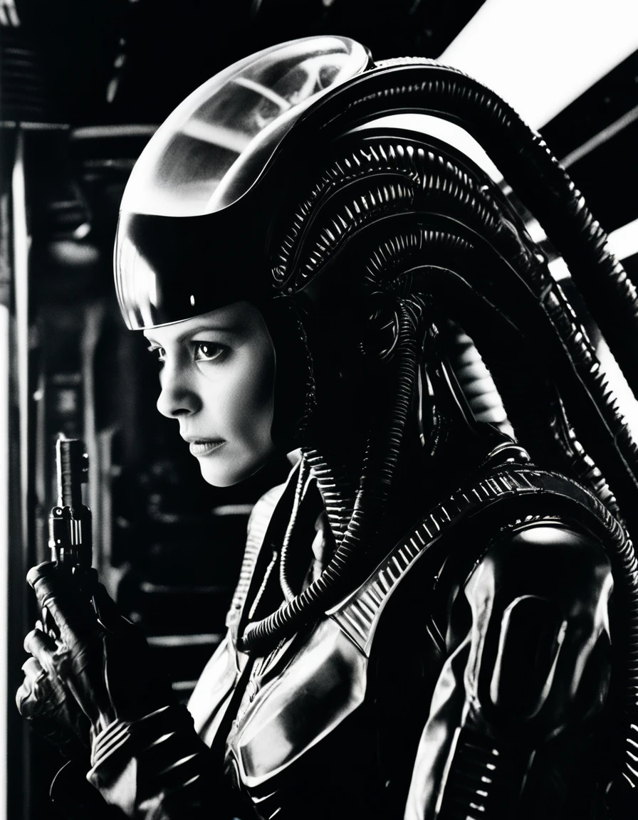 <lora:Aether_Amelie_v1_SDXL_LoRA:1> photo of amelié xenomorph, alien 1979, cinematic, intricate