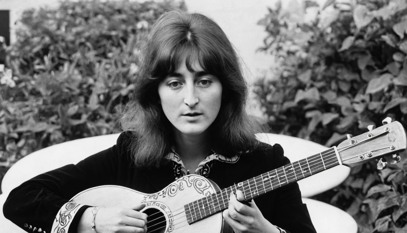 1967; John Lennon ( Sgt. Pepper's Lonely Hearts Club Band) tocando Ukulelê, by Genevieve Naylor