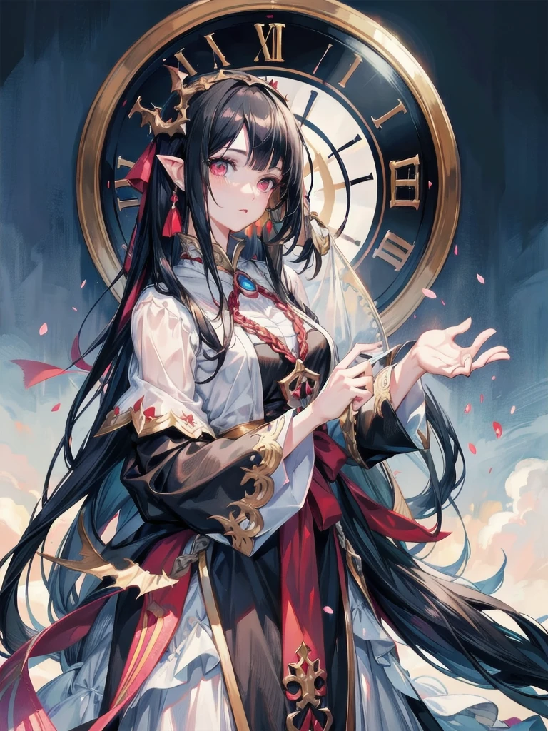 arafed woman with long black hair and freckled top posing, ig studios anime style, cute pocelain doll, human realistic face, ethereal!!! ultra realistic, korean mmo, trending on artstaion, 🎀 🧟 🍓 🧚, dragon girl, cute, high quality, detailed, high resolution, amazing art, masperpiece