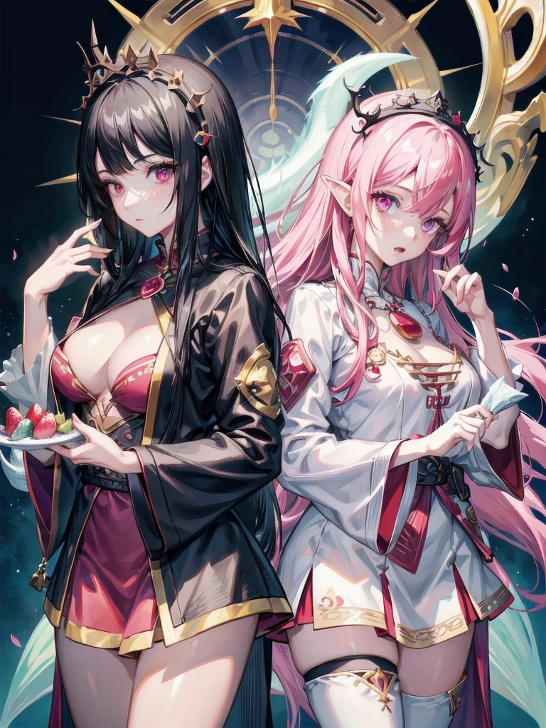 arafed woman with long black hair and freckled top posing, ig studios anime style, cute pocelain doll, human realistic face, ethereal!!! ultra realistic, korean mmo, trending on artstaion, 🎀 🧟 🍓 🧚, dragon girl, cute, high quality, detailed, high resolution, amazing art, masperpiece