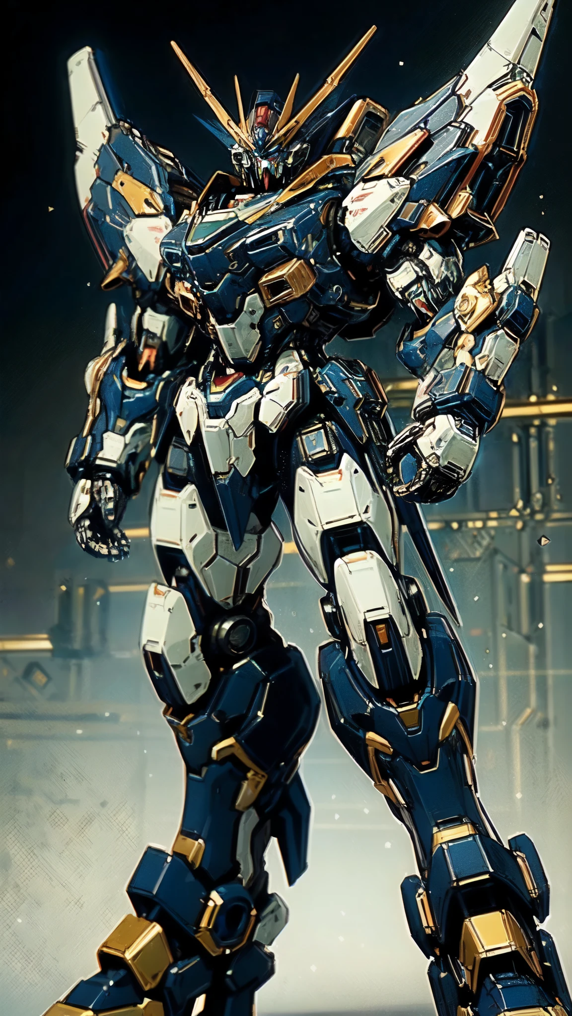 (masterpiece:1.5, best quality:1.5, extremely delicate:1.5, foreshortening:1.5, dynamic angle:1.5), humanoid Mecha, fully enclosed shoulder guards, matching arm and leg guards, full body, full armor, the design balances heavy with agility, (the color scheme is primarily white with red and blue accents, the concept Inspired by Super robot, organic biotech armor, standing, floating high above the futuristic sci-fi city), exquisite and mature art style, (aura effect, energy, glowing eyes, the armor glows), ((SRS)), metallic, dramatic, high definition, highres, ultra-detailed, ultra-fine painting, professional, perfect body proportions, anatomically correct, symmetrical face, extremely detailed eyes and face, high quality eyes, creativity, RAW photo, UHD, 32k, Natural light, cinematic lighting, masterpiece-anatomy-perfect