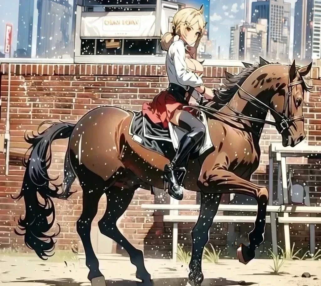 ((best quality)), ((anime masterpiece)), (high detailed), 8k, cinematic lighting, horse
