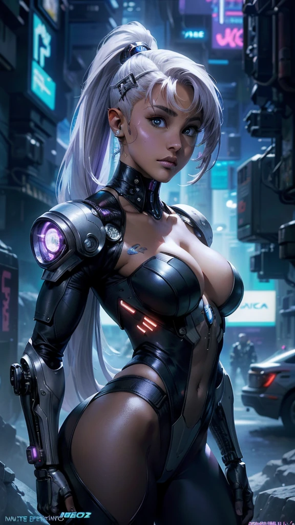 (The best quality,A high resolution,ultra - detailed,actual),Ariana Grande cyborg white plastic transparent mechanical, cyber girl with a gun in a futuristic setting, cyberpunk 2.0 and. o model girl, cyberpunk beautiful girl, female cyberpunk anime girl, Cyberpunk Girl, cyberpunk anime girl, dreamy cyberpunk girl, digital cyberpunk anime art, cyberpunk art ultrarealistic 8k, Cyberpunk art style, cyberpunk themed art, cyberpunk judy alvarez, in cyberpunk style, beautiful cyberpunk woman model, (Ariana Grande :1.4), (Ariana Grande :V2.1), (perfect anatomy :1.4), (cinematic lighting :1.4),( pose vaquero), Epic Fantasy Art Style HD, 4K fantasy art, epic fantasy digital art style, epic fantasy art style, Fantasy Woman, epic fantasy art portrait, Epic fantasy style, hyperrealistic fantasy art, hd fantasy art, Epic fantasy character art, epic fantasy art, in style of dark fantasy art, epic fantasy digital arts, (cyborg white mecánico plastic transparent :1.4) 