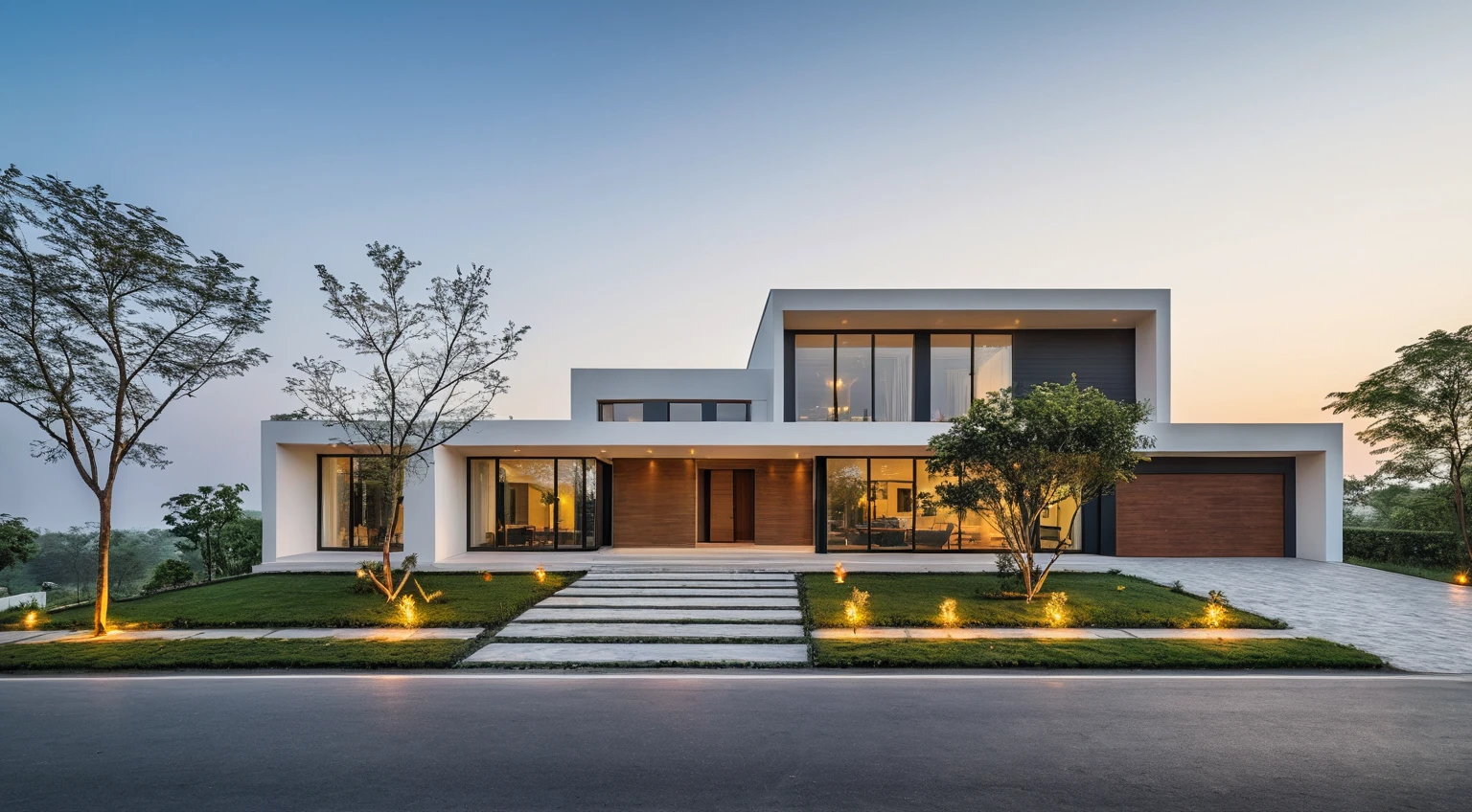 raw photo, best quality, ultra realistic, masterpiece, best quality skin, photography hd, dslr,
tcs, httlvn, modern house, road, people, house, facade design, outdoors, house, white walls, cross on top, curved shape building,
Dusk, sunshine,
View from a tree, dof view,