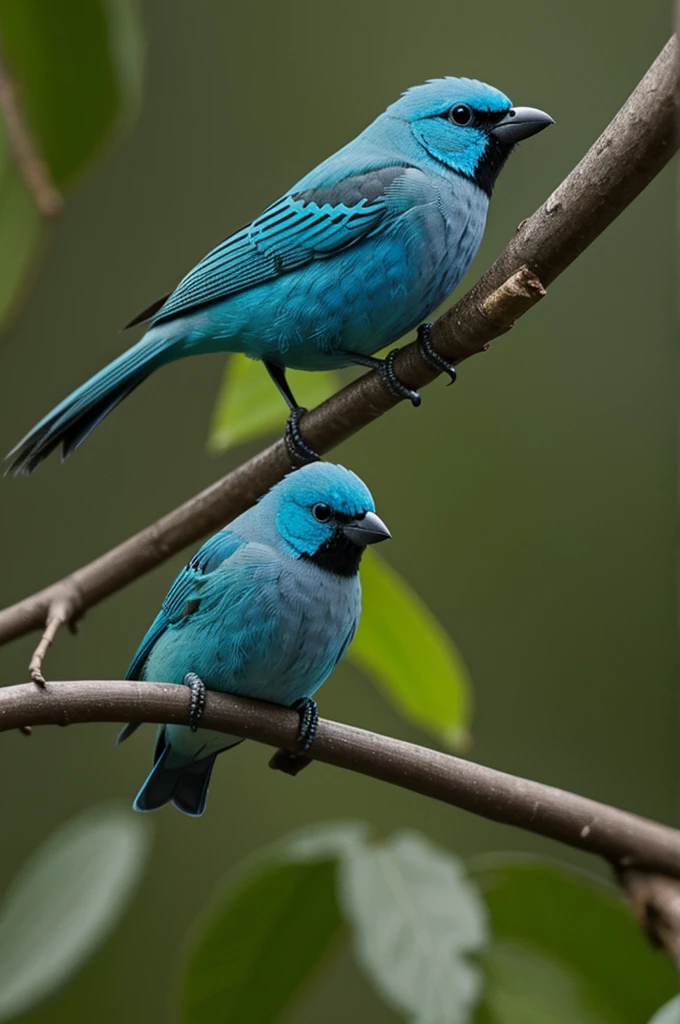 Bird blues gray tanager ilustrated