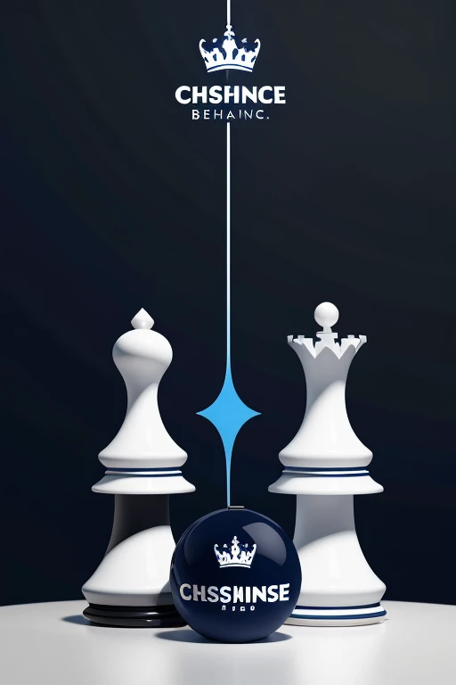 Generate a logo for a company called "ChessaFinance" in navy blue, white and black colors with business and financial style