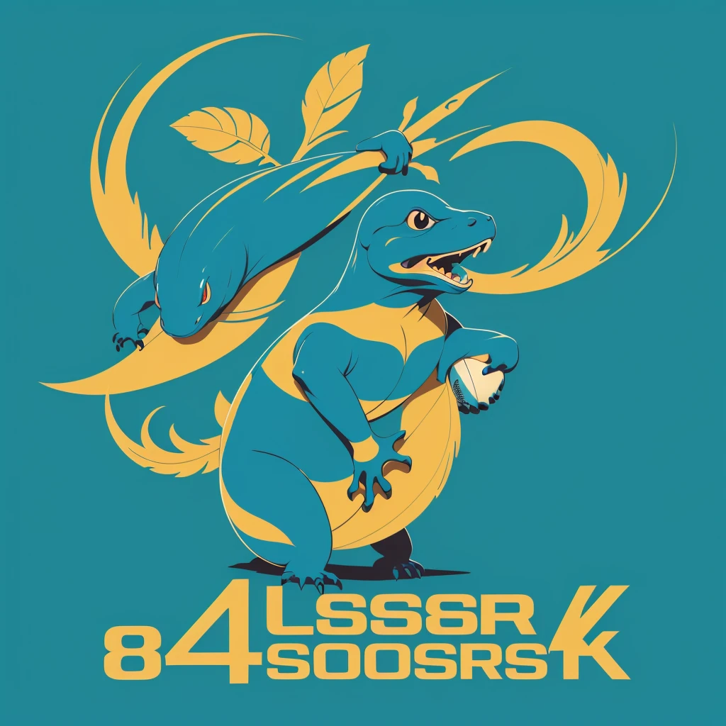 (best quality,4k,8k,highres,masterpiece:1.2),Sports team logo, bold colors, indian sports team , simple color palette, , simple design, salamander mascot, rugby mascot, simple design, swiss international style