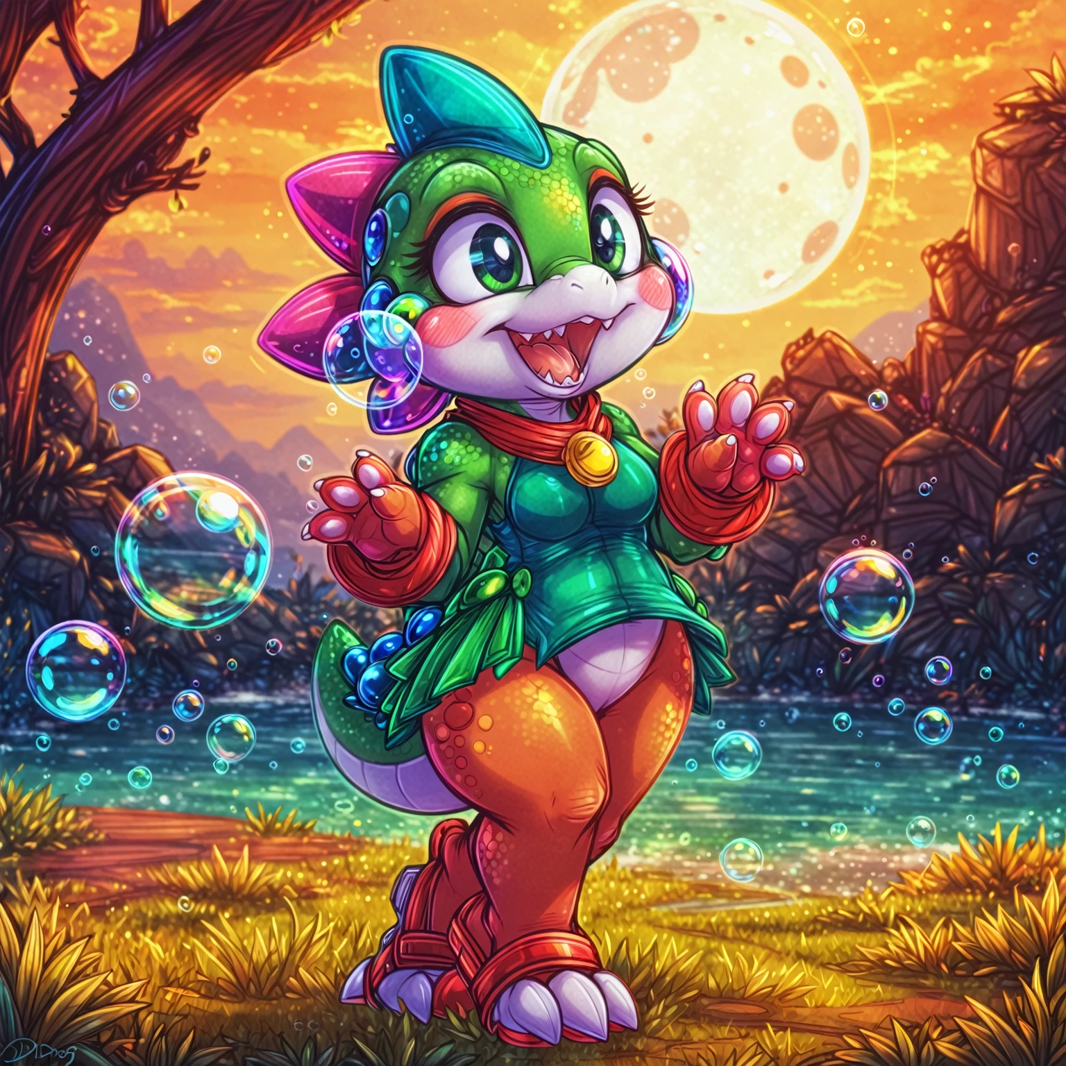 Bub, bubble bobble, green scalie, dimwitdog