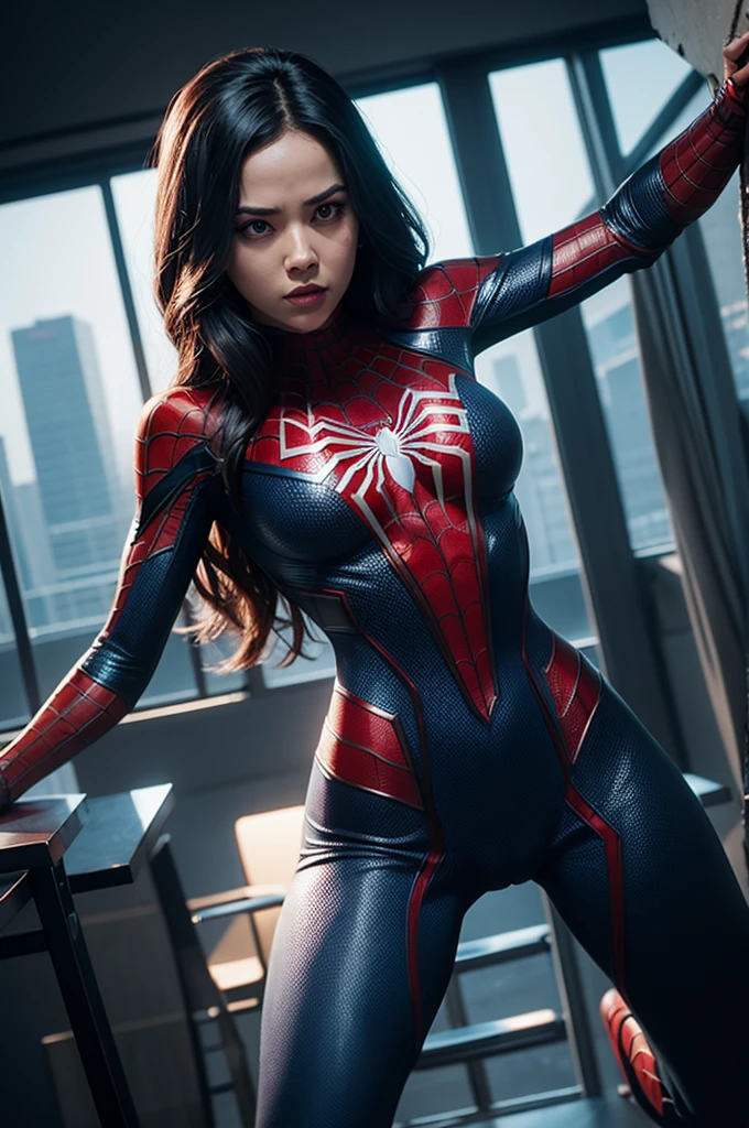 Cinematic word written " SPIDER-WOMAN" similar to Marvel's