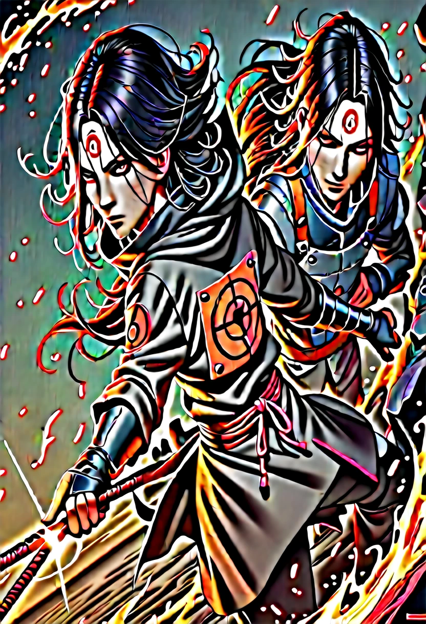 detailed portrait of Madara Uchiha, extremely detailed face, realistic, cinematic lighting, 8k, photorealistic, hyper detailed, dramatic lighting, masterpiece, digital art, dark fantasy, character design, intricate details, powerful expression, intense gaze, flowing hair, japanese samurai armor, sharingan eyes, epic pose