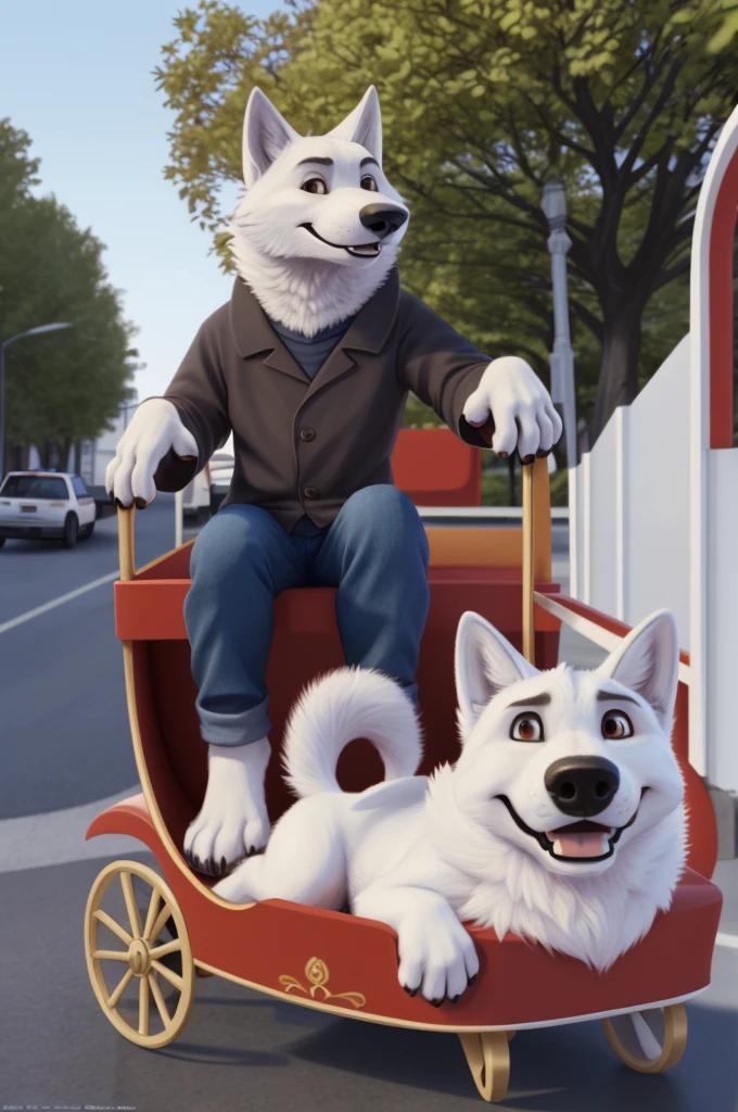 Varvara\(Moscow\), (white body:1.3), white fur, Brown eyes, Moscow, dressed, denim shirt, jeans, Dog, wolf, Detailed fur, woman, breast, antro, paw pads, nails, treat guests, waves to the viewer, 5 fingers, paws, 4 fingers, ring, sitting at home BREAK from nextel, for dating, by xenoforge, (difficult, high detail, survey, soft focus, walk with RAW, young, carriage, новорожденный
ФотоRealism, Realism, фотоRealism, digital style, Subsurface scattering,
masterpiece, Best quality, ultra realistic, 8 k)