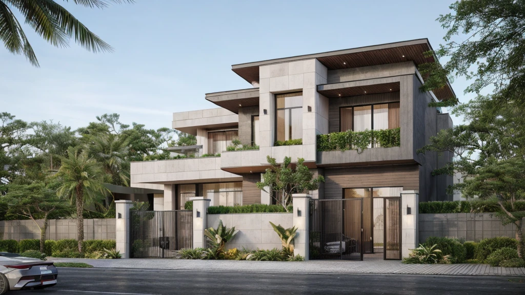 ((best quality)), ((masterpiece)), (detailed), perfect face, ((Masterpiece)), (best quality), (ultras Realistic), 8k, Raw photo, a rendering of a modern house with vietnamese roof anh brick yard , realistic garden, contemporary house, exterior design, wide establishing shot, modern house, in style of simplified realism, concept house, realistic building, front elevation view, wide angle exterior 2022, inter dimensional villa, building facing, sharp focus ilustration hq, modern style, realistic establishing shot, concept house, wide angle exterior 2022, precise architectural rendering, inter dimensional villa, award-winning render, front-view, mid-view, detailed rendering, architectural render, architecture render, modern house, architectural visualization, realistic architecture, insanely detailed rendering, exterior , trees landscape, sky wood paneled ceiling, a rendering of a modern house with a garden, precise architectural rendering, high quality rendering, award-winning render, professional render, beautiful 3 d rendering, beautiful rendering, architectural rendering, a photorealistic rendering, luxcore render, stunning render, an award winning digital render, beautiful rendered, high-quality render, architectural 3 d render, artistic render, a view of a garden with lots of flowers and plants, in a cottagecore flower garden, cottagecore flower garden, lush flowery outdoors, garden with flowers, flower garden summer morning, lots of plants and flowers, lush garden surroundings, lush chic garden, with a french garden, lush plants and flowers, home and garden, garden at home, homes and gardens, permaculture, with a garden, sustainable architecture, gardening, green house, homes and garden magazine, beautiful house on a forest path, vegetal architecture, a rendering of a modern house with a small balcony and a bancony , precise architectural rendering, modern house, contemporary house, concept house, street,