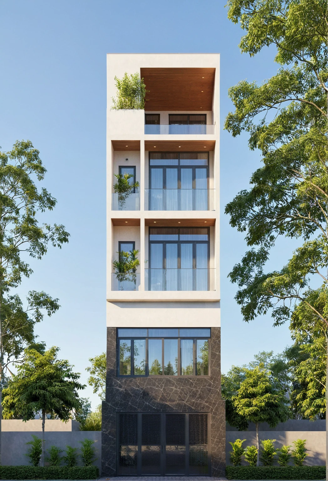 Photo brute,chef-d'artwork, high quality, best quality, authentique, Great detail,
Outside, en plein air, style de maison moderne dans la rue, glass windows, grille, plafond en bois,
route,pavement, des arbres, ciel, nuage, (day light:1.1)