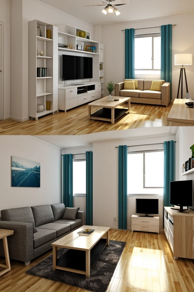 Make an apartment with furniture.