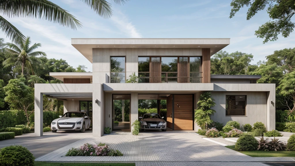 ((best quality)), ((masterpiece)), (detailed), perfect face, ((Masterpiece)), (best quality), (ultras Realistic), 8k, Raw photo, a rendering of a modern house with vietnamese roof anh brick yard , realistic garden, contemporary house, exterior design, wide establishing shot, modern house, in style of simplified realism, concept house, realistic building, front elevation view, wide angle exterior 2022, inter dimensional villa, building facing, sharp focus ilustration hq, modern style, realistic establishing shot, concept house, wide angle exterior 2022, precise architectural rendering, inter dimensional villa, award-winning render, front-view, mid-view, detailed rendering, architectural render, architecture render, modern house, architectural visualization, realistic architecture, insanely detailed rendering, exterior , trees landscape, sky wood paneled ceiling, a rendering of a modern house with a garden, precise architectural rendering, high quality rendering, award-winning render, professional render, beautiful 3 d rendering, beautiful rendering, architectural rendering, a photorealistic rendering, luxcore render, stunning render, an award winning digital render, beautiful rendered, high-quality render, architectural 3 d render, artistic render, a view of a garden with lots of flowers and plants, in a cottagecore flower garden, cottagecore flower garden, lush flowery outdoors, garden with flowers, flower garden summer morning, lots of plants and flowers, lush garden surroundings, lush chic garden, with a french garden, lush plants and flowers, home and garden, garden at home, homes and gardens, permaculture, with a garden, sustainable architecture, gardening, green house, homes and garden magazine, beautiful house on a forest path, vegetal architecture, a rendering of a modern house with a small balcony and a bancony , precise architectural rendering, modern house, contemporary house, concept house, street,