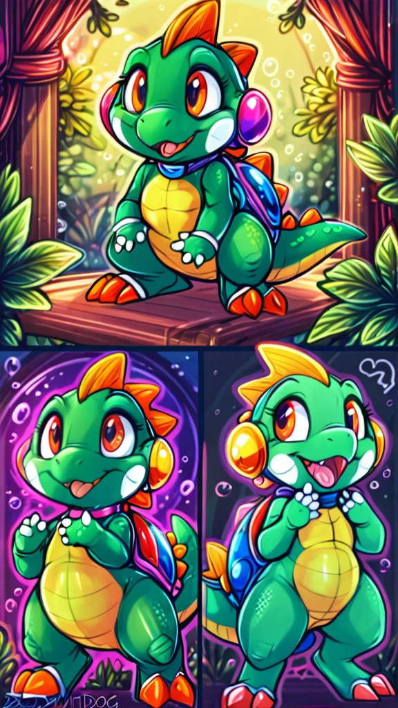 Bub, bubble bobble, green scalie, dimwitdog, diferentes poses