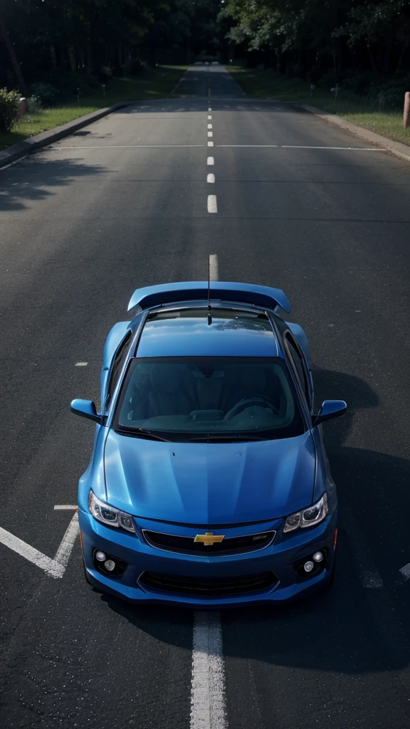 car wallpaper, with a blue Chevrolet Spin.
