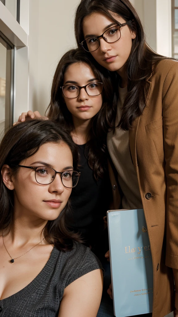 Cover of a book with the name "love sparks", having a photo of a young boy with black hair and glasses and a young woman with brown hair and blue eyes.