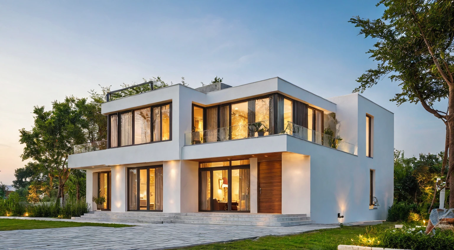 raw photo, best quality, ultra realistic, masterpiece, best quality skin, photography hd, dslr,
tcs, httlvn, modern house, road, people, house, facade design, outdoors, house, white walls, cross on top, curved shape building,
Dusk, sunshine,
View from a tree, dof view,