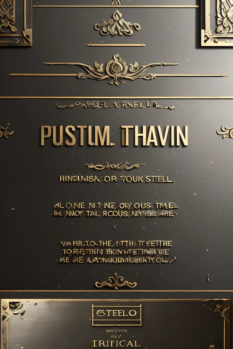 Generate a text image that resembles brushed steel with a shine,. 3d real. Place this text on an antique-like backdrop, torn parchment, adding a sense of contrast between modern luxury and ancient history. Ensure the texture and details of the steel are highly realistic, creating an intriguing visual juxtaposition."