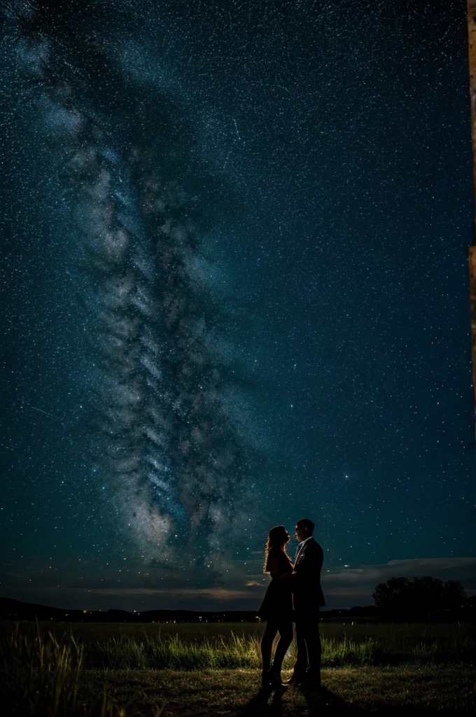 A couple and the starry night