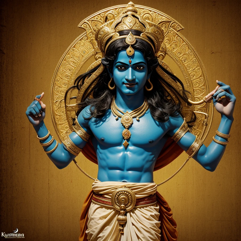 Wallpaper Indian God Shri Krishna in very long in all avatar in kureshetra 