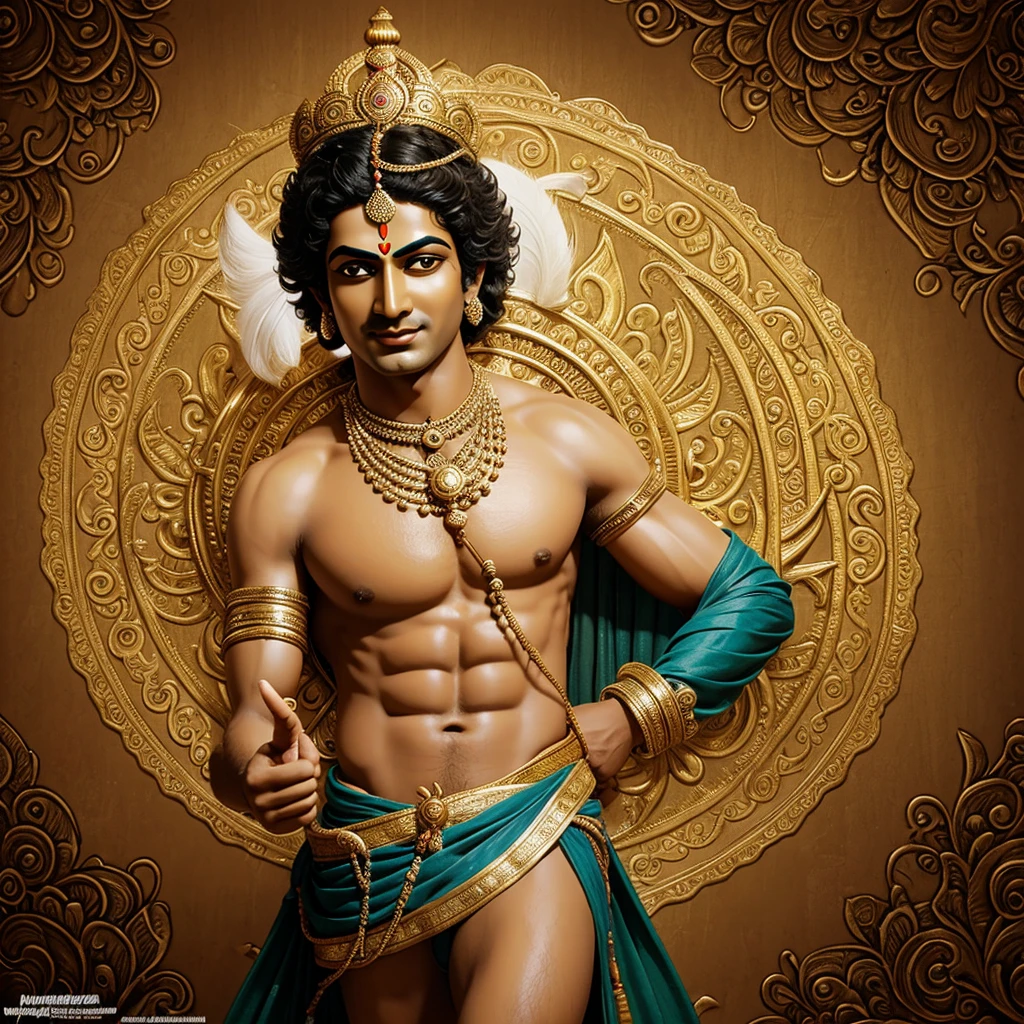 Wallpaper Indian God Shri Krishna in very long in all avatar in kureshetra 