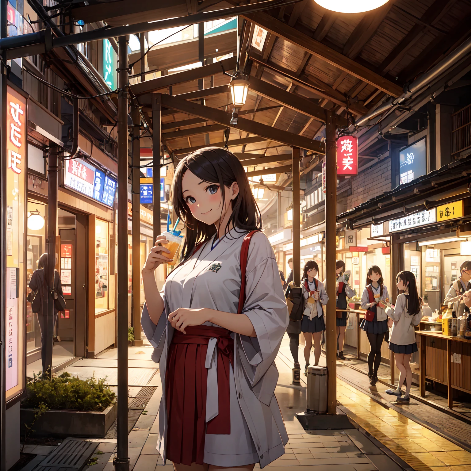 (masterpiece、Highest quality)、(Photorealistic photography)、1 picture、(Japan's dimly lit underground mall)、Japan favelas、13 years old、、Showa Retro、Detailed and cute face、Poor conditions、(Underground hot spring facilities)、shaved ice、Sale of drinks、Unsanitary and dim、(stage)、(Big bath)、Shady Red Light District、diet、(Many female junior high school students)、(Prostitute)、へにょへにょしたsmile、Happy schoolchildren、Perfect Anatomy、smile