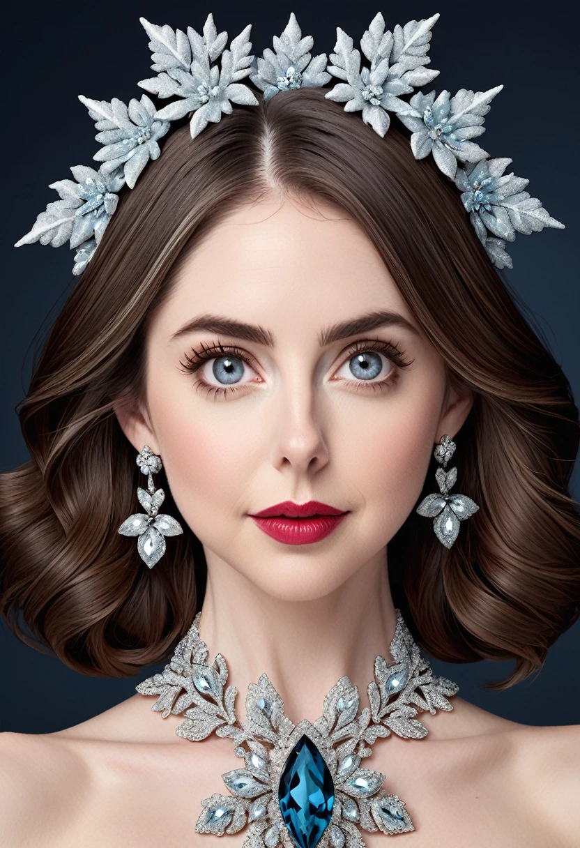 mesmerizing blend of Arieal Winter & Alison Brie, creating a unique, symmetrical face that exudes elegance and grace.