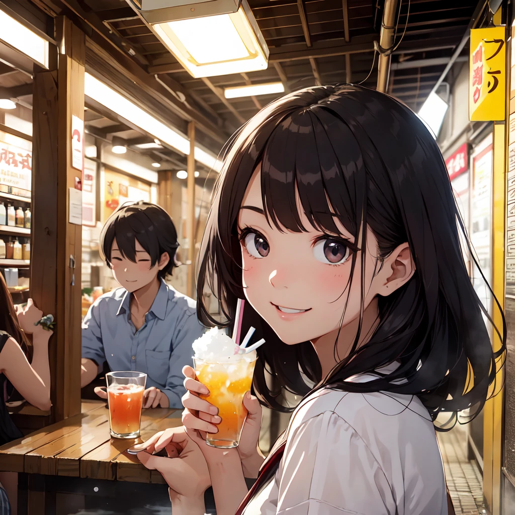 (masterpiece、Highest quality)、(Photorealistic photography)、1 picture、(Japan's dimly lit underground mall)、Japan favelas、、、Showa Retro、Detailed and cute face、Old and dirty hot spring town、((Poor conditions))、(Underground hot spring facilities)、shaved ice、Sale of drinks、Unsanitary and dim、(stage)、(Big bath)、Shady Red Light District、diet、(Many female junior high school students)、(Prostitute)、へにょへにょしたsmile、Happy schoolchildren、Perfect Anatomy、smile